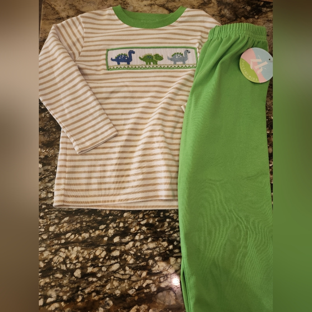 Striped Dinosaur Kids Set